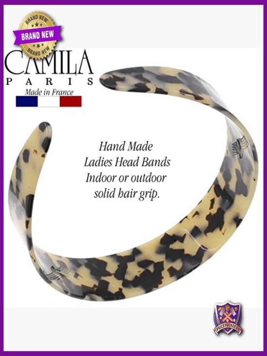 Handmade French Headband No Slip Grip Strong Hold Flexible Hair Band Women